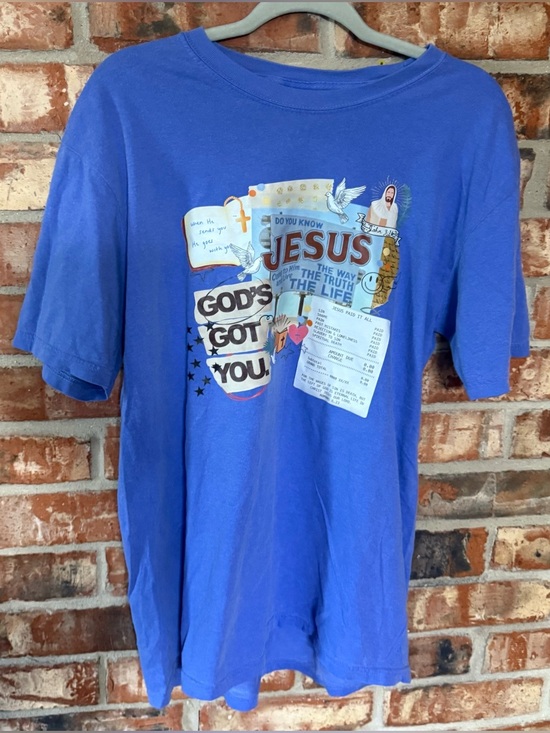 Comfort Colors Tops - Comfort Colors Blue Christian Graphic Tee - "God's Got You"